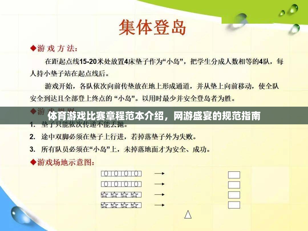 體育游戲比賽章程范本介紹，網(wǎng)游盛宴的規(guī)范指南