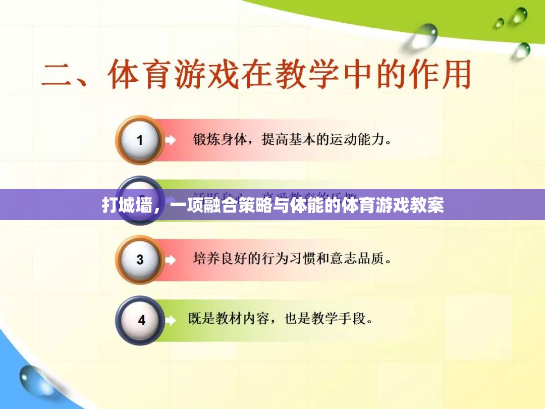 融合策略與體能的體育游戲，打城墻的趣味教學(xué)