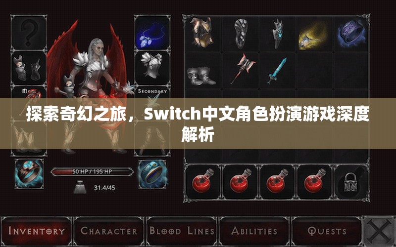 探索奇幻之旅，Switch中文角色扮演游戲深度解析