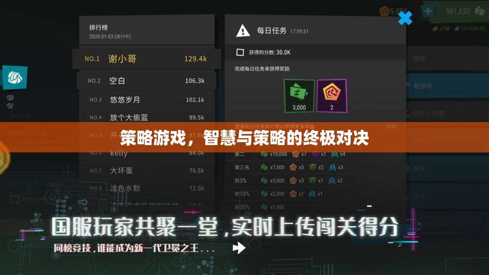 智慧與策略的巔峰對決，策略游戲的終極挑戰(zhàn)