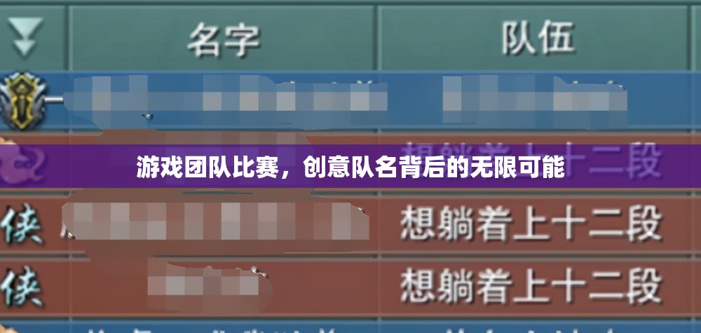 創(chuàng)意無限，游戲團(tuán)隊比賽中的隊名藝術(shù)