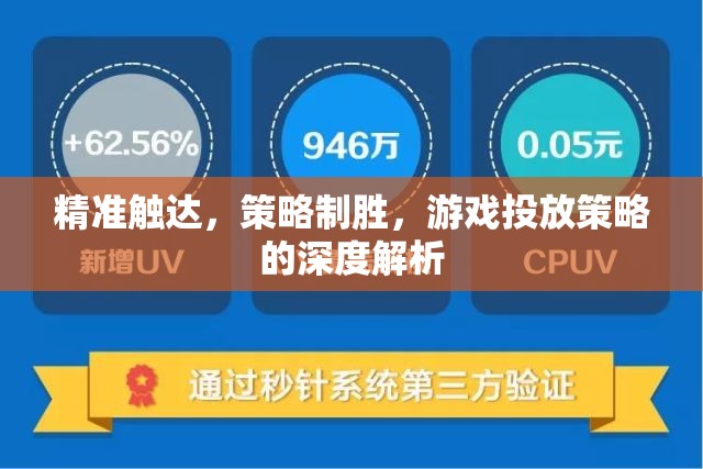 精準觸達與策略制勝，游戲投放策略的深度解析