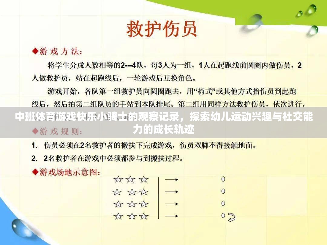 中班體育游戲快樂(lè)小騎士的觀察記錄，探索幼兒運(yùn)動(dòng)興趣與社交能力的成長(zhǎng)軌跡