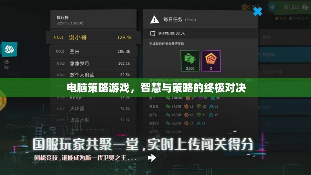 智慧與策略的終極對(duì)決，電腦策略游戲