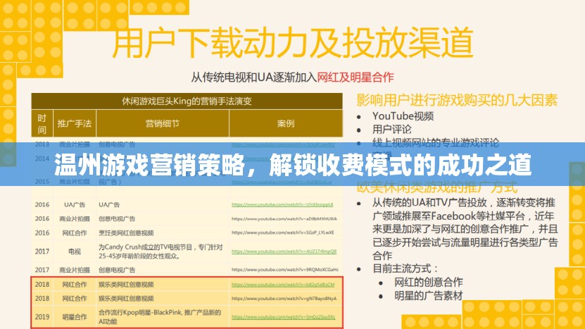 溫州游戲營(yíng)銷策略，解鎖收費(fèi)模式的成功之道