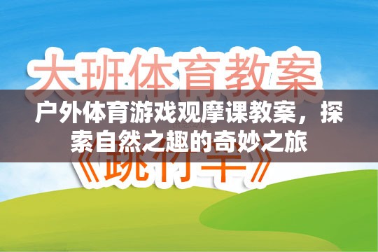 探索自然之趣，戶外體育游戲觀摩課教案的奇妙之旅