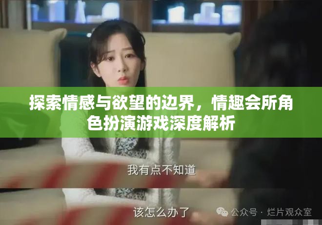 探索情感與欲望的邊界，情趣會所角色扮演游戲深度解析