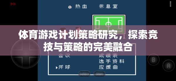 體育游戲計(jì)劃策略研究，探索競(jìng)技與策略的完美融合