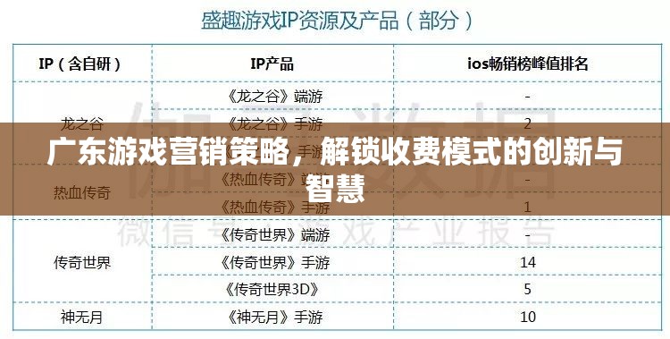 廣東游戲營銷策略，解鎖收費模式的創(chuàng)新與智慧