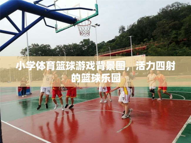 活力籃球樂園，小學體育的激情背景圖