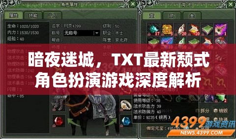 暗夜迷城TXT版，深度解析最新頹式角色扮演游戲