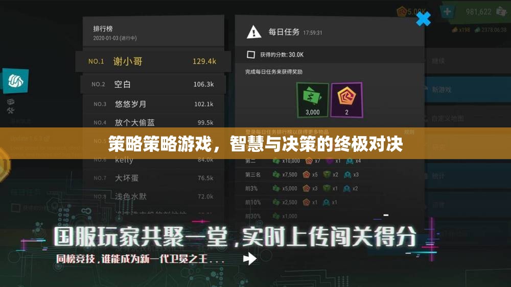 智慧與決策的終極對決，策略策略游戲