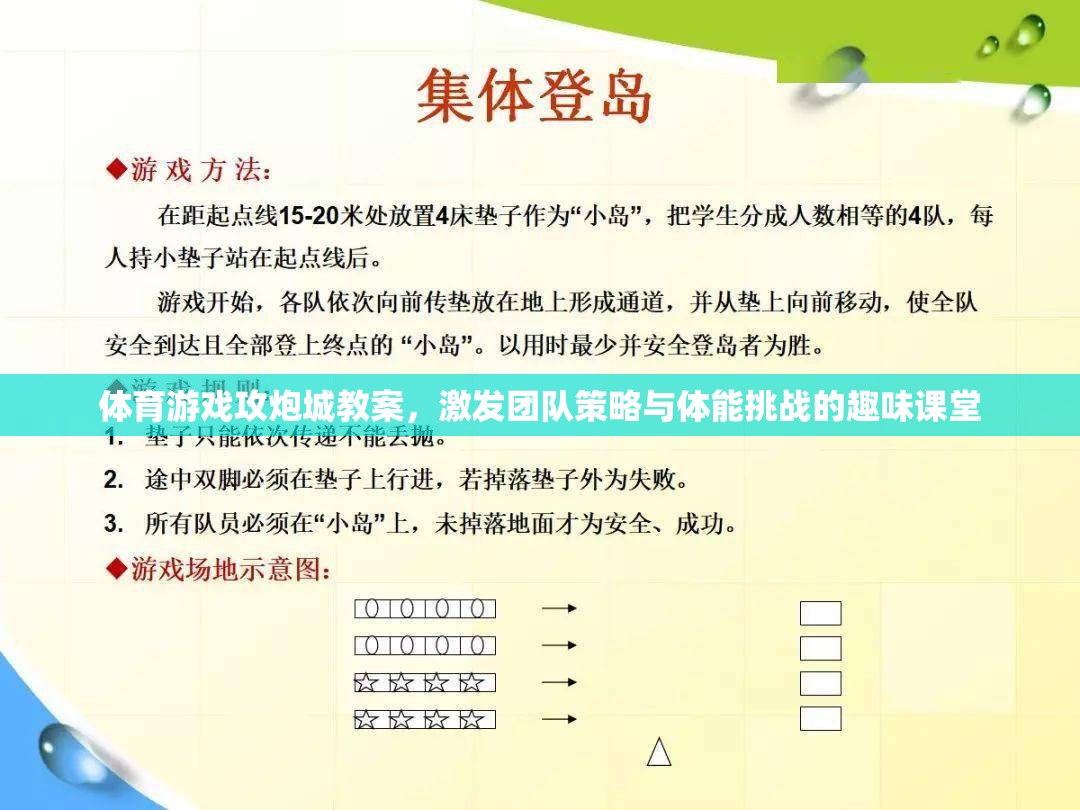 體育游戲攻炮城教案，激發(fā)團隊策略與體能挑戰(zhàn)的趣味課堂