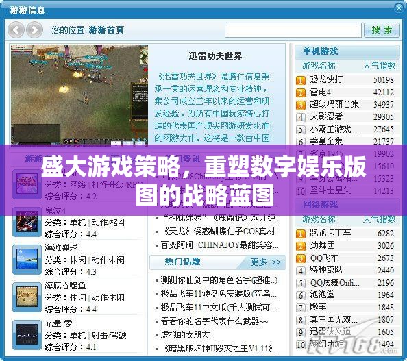 盛大游戲重塑數(shù)字娛樂版圖的戰(zhàn)略藍圖，新策略與未來展望