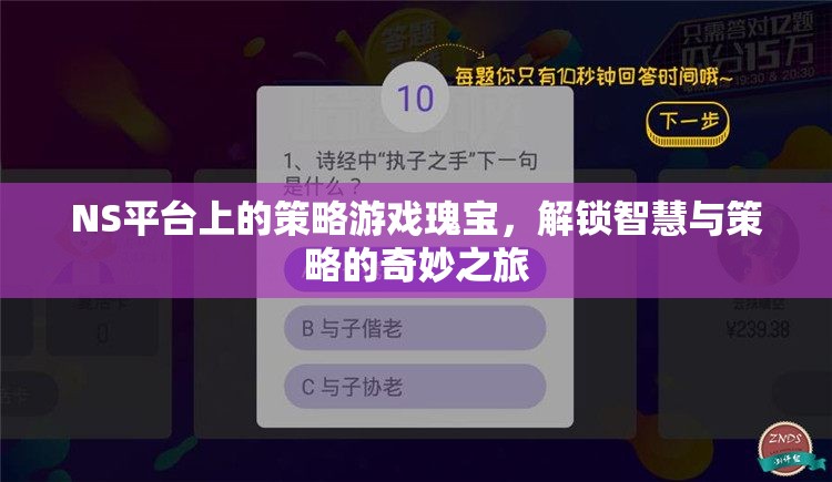 NS平臺上的策略游戲瑰寶，解鎖智慧與策略的奇妙之旅