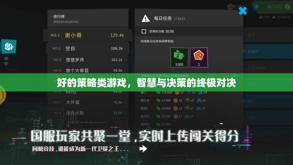 智慧與決策的終極對決，探索策略類游戲的魅力