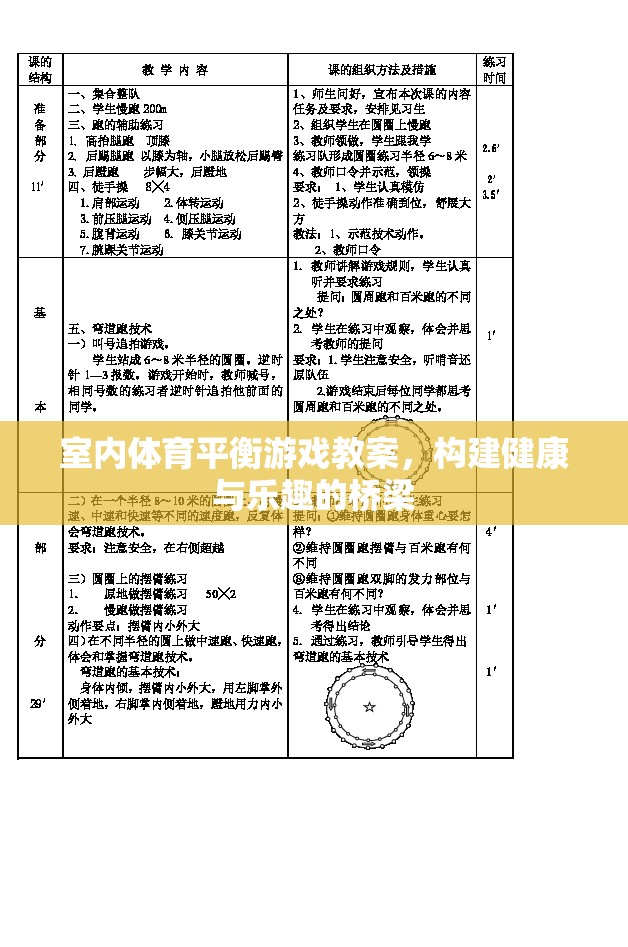 室內(nèi)體育平衡游戲教案，搭建健康與樂趣的橋梁