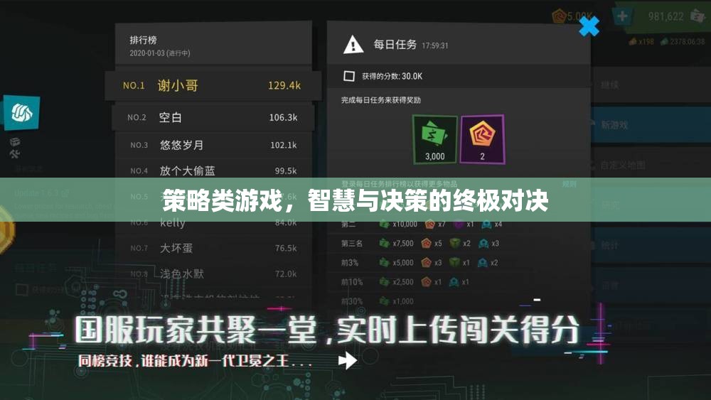 智慧與決策的終極對決，策略類游戲的魅力