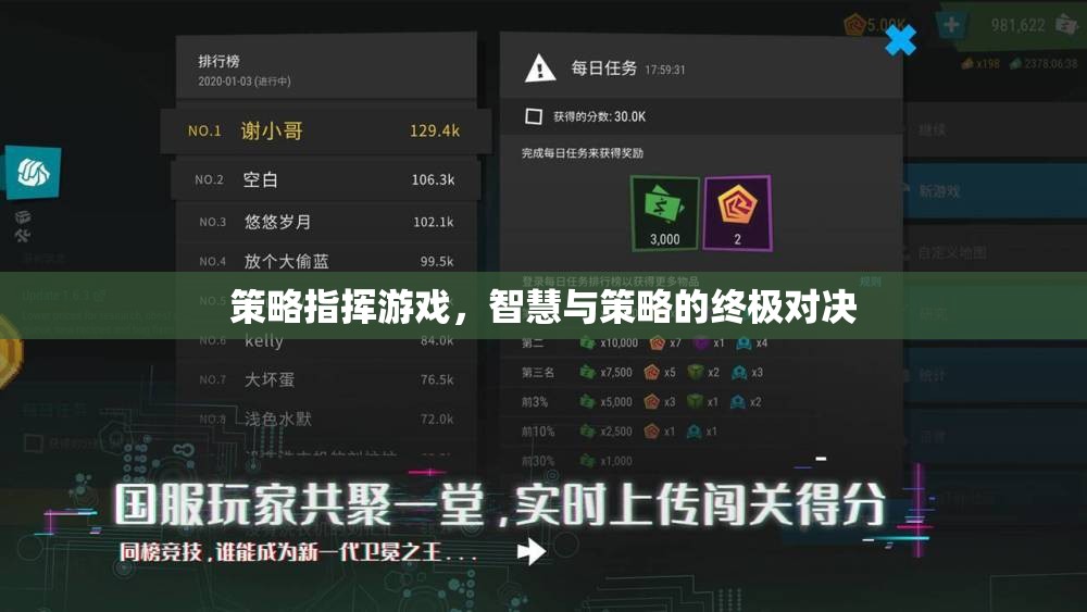 智慧與策略的巔峰對決，策略指揮游戲的終極挑戰(zhàn)