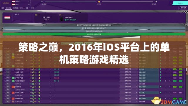 2016年iOS平臺上的單機策略游戲精選，策略之巔