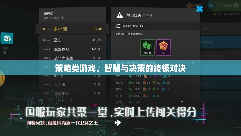 智慧與決策的終極對(duì)決，策略類游戲的魅力