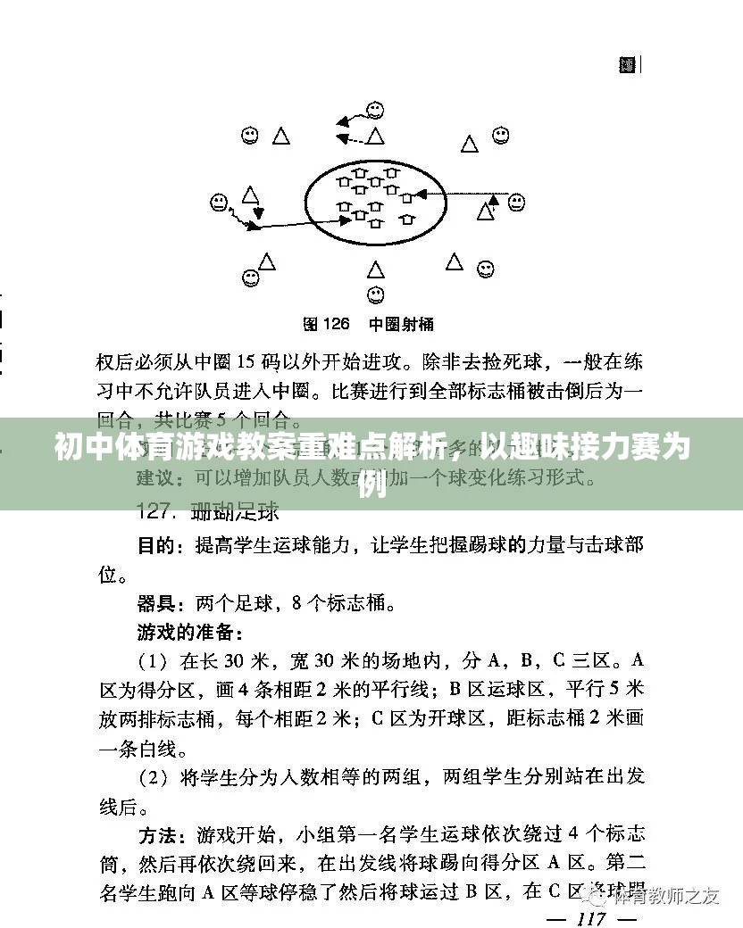 初中體育游戲教案，趣味接力賽的難點與重點解析