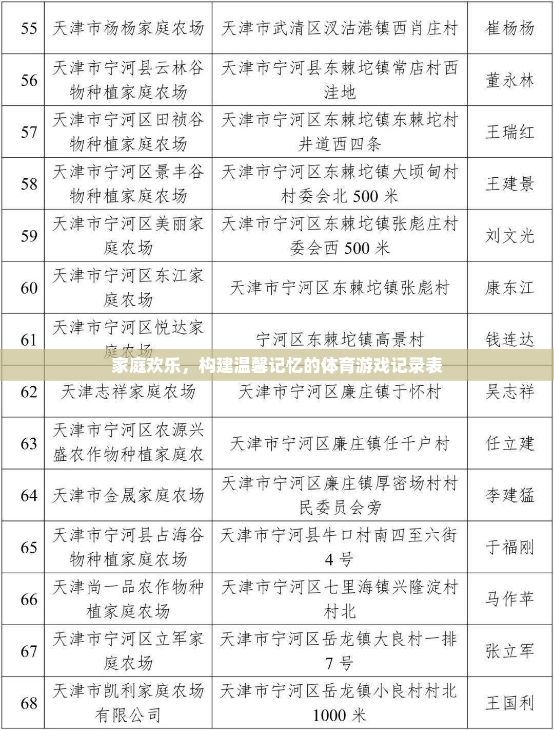 家庭歡樂，構(gòu)建溫馨記憶的體育游戲記錄表