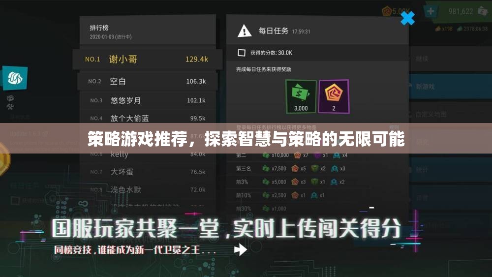 探索智慧與策略的無(wú)限可能，精選策略游戲推薦