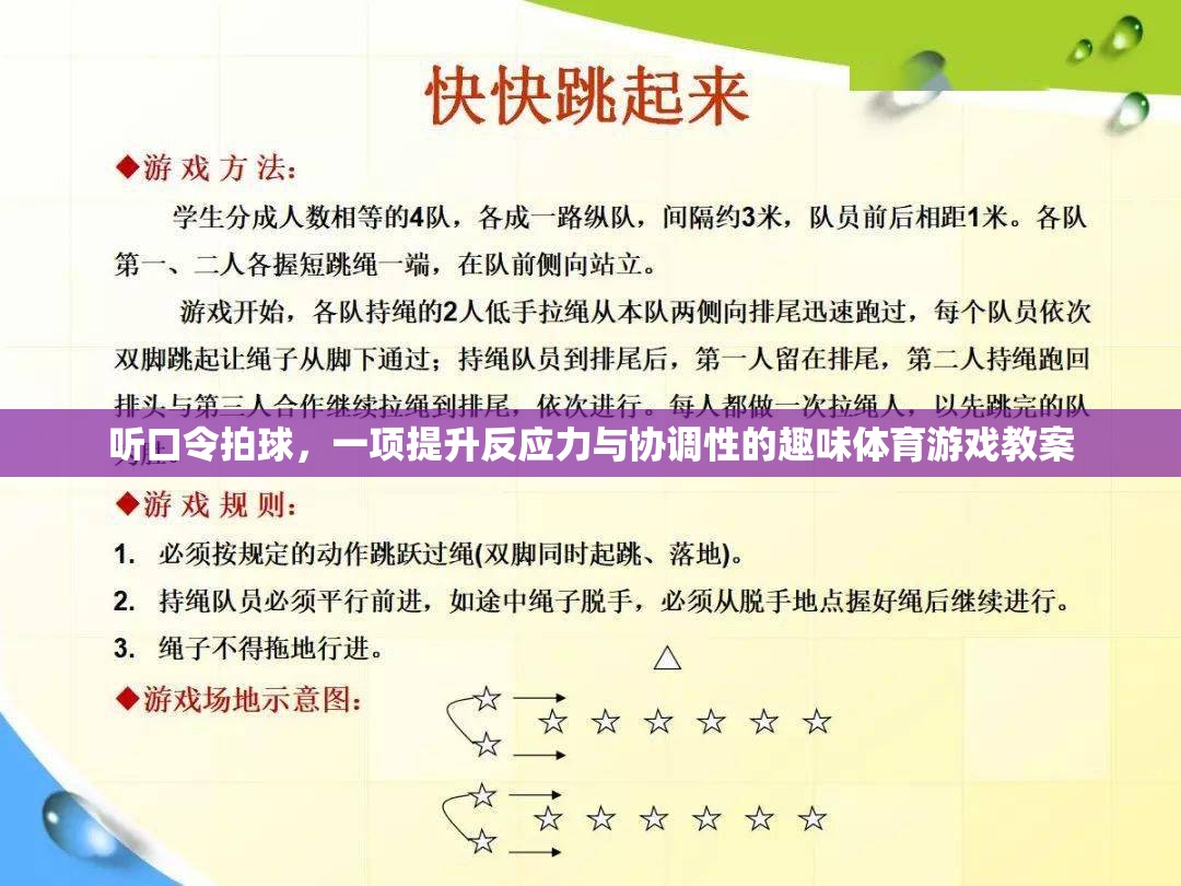 提升反應(yīng)力與協(xié)調(diào)性的趣味體育游戲，聽口令拍球教案