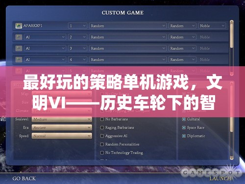 文明VI，歷史車輪下的智慧較量——最令人上癮的策略單機游戲