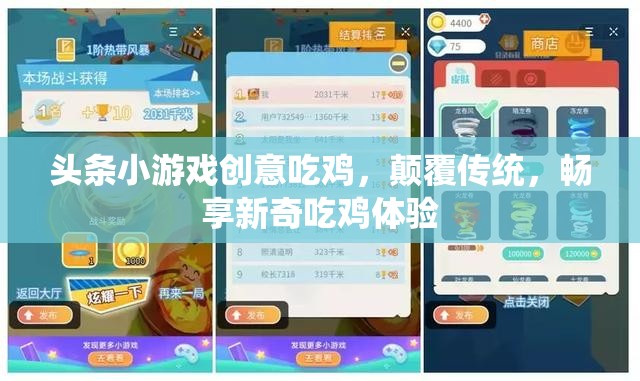 創(chuàng)意吃雞新體驗，顛覆傳統(tǒng)，暢享頭條小游戲的獨特魅力
