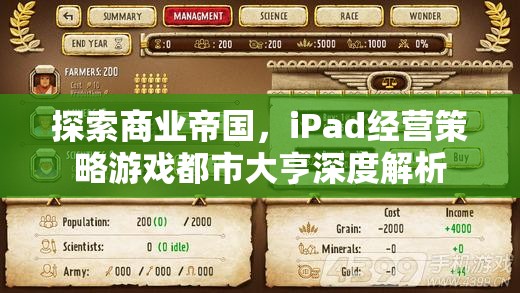 iPad經營策略游戲都市大亨，探索商業(yè)帝國的深度解析