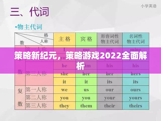 2022策略游戲新紀(jì)元，全面解析與策略指南