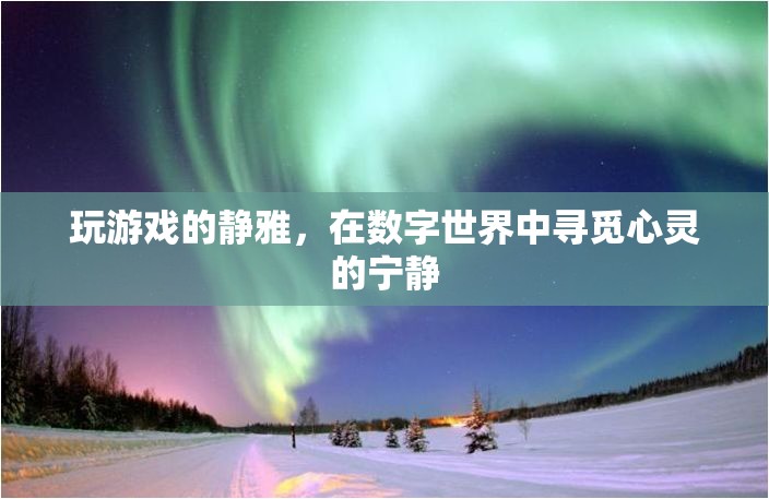 數(shù)字世界中的心靈棲息地，靜雅的游戲之旅