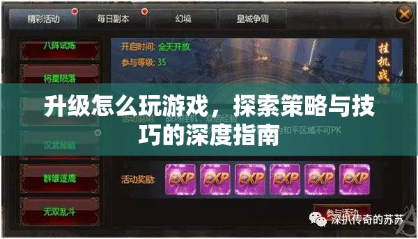 游戲升級(jí)策略與技巧的深度指南