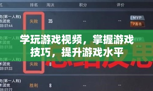 掌握游戲技巧，提升游戲水平，學(xué)玩游戲視頻