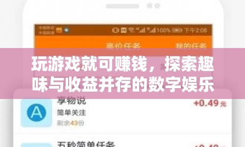 玩游戲賺收益，探索數(shù)字娛樂新時(shí)代  第1張