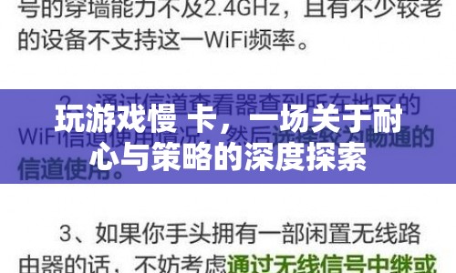 一場關(guān)于耐心與策略的深度探索，破解游戲卡頓的秘訣  第1張