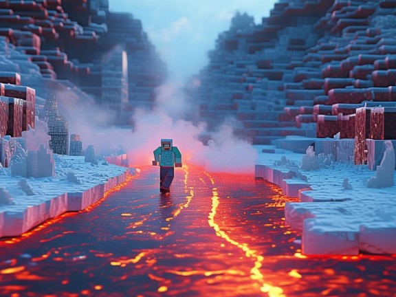 我的世界雪球巖漿冒險，探索奇妙指令之旅